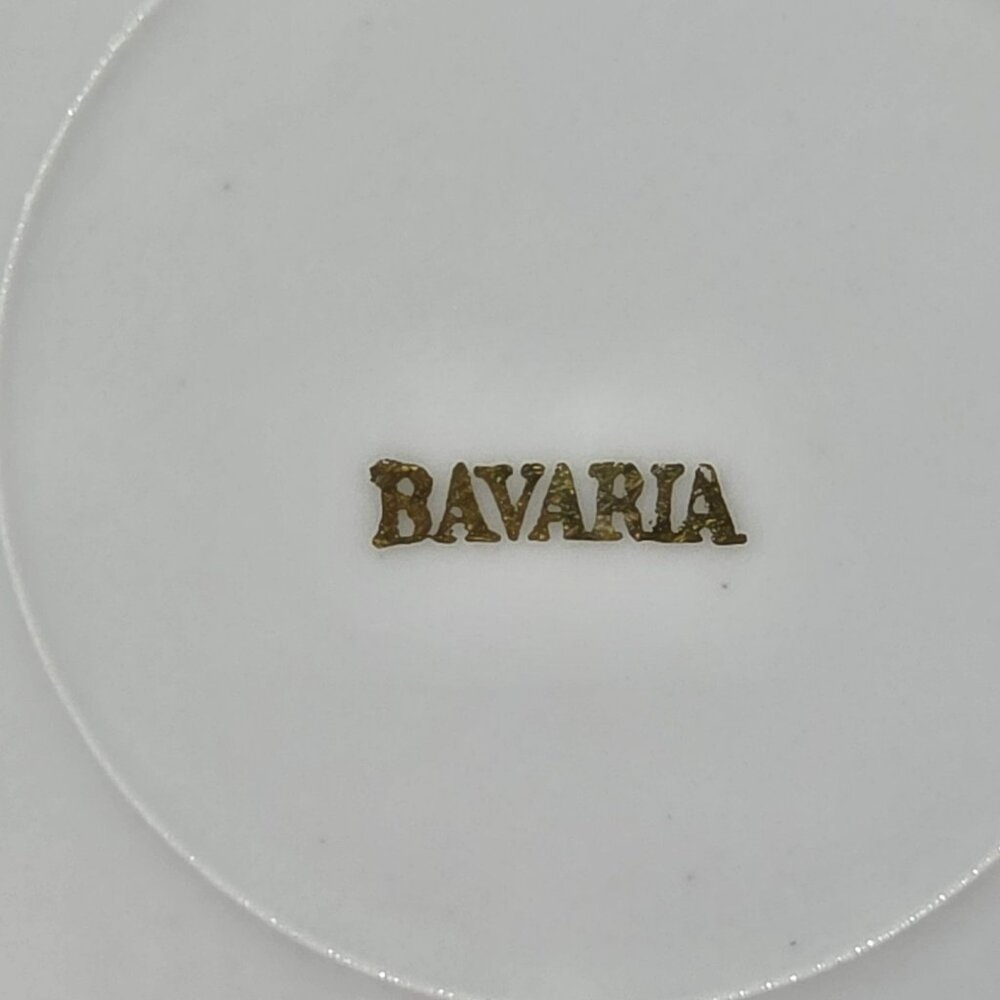 Vintage Bavaria Floral Porcelain Decorative Serving Plate With Handles - Picture 9 of 9